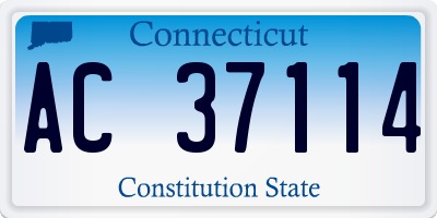 CT license plate AC37114