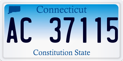 CT license plate AC37115