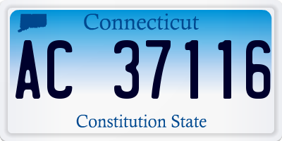 CT license plate AC37116