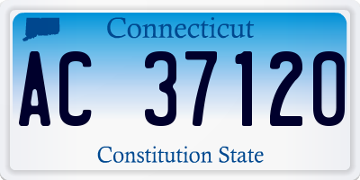CT license plate AC37120