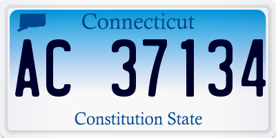 CT license plate AC37134