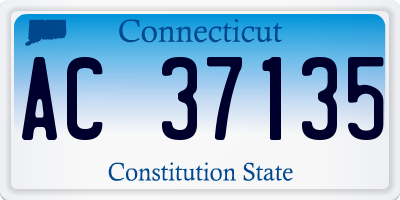 CT license plate AC37135