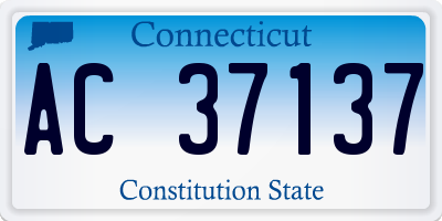 CT license plate AC37137