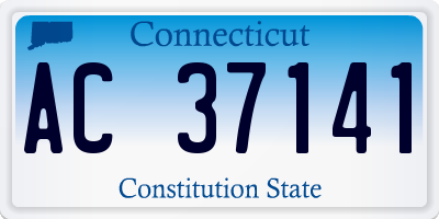 CT license plate AC37141