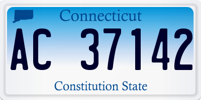CT license plate AC37142