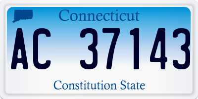 CT license plate AC37143