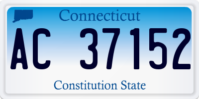 CT license plate AC37152