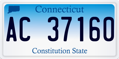 CT license plate AC37160