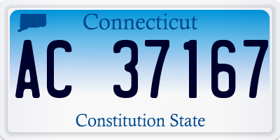 CT license plate AC37167