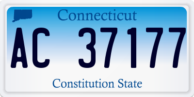 CT license plate AC37177