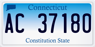 CT license plate AC37180