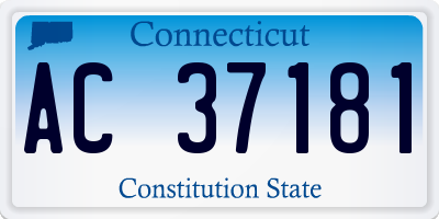 CT license plate AC37181