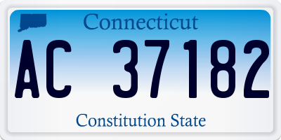 CT license plate AC37182