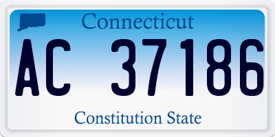 CT license plate AC37186