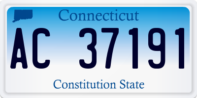 CT license plate AC37191