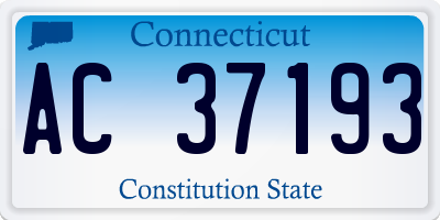 CT license plate AC37193