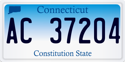 CT license plate AC37204