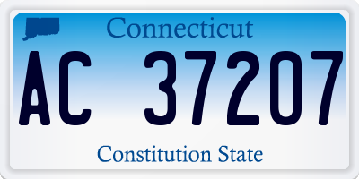 CT license plate AC37207