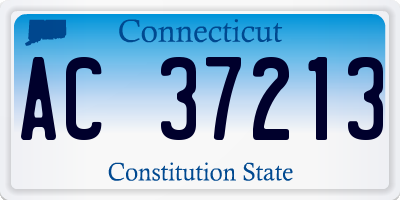 CT license plate AC37213