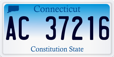 CT license plate AC37216
