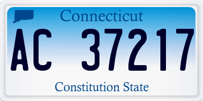 CT license plate AC37217