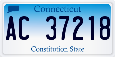 CT license plate AC37218