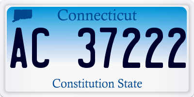 CT license plate AC37222