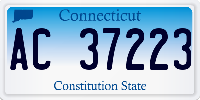 CT license plate AC37223