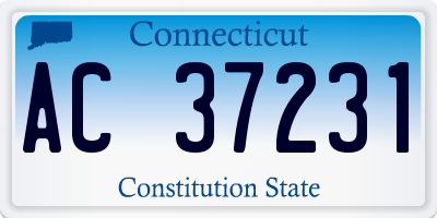 CT license plate AC37231