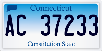 CT license plate AC37233