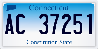 CT license plate AC37251