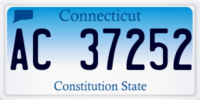 CT license plate AC37252