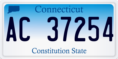 CT license plate AC37254