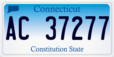 CT license plate AC37277