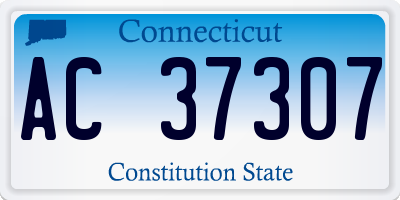 CT license plate AC37307