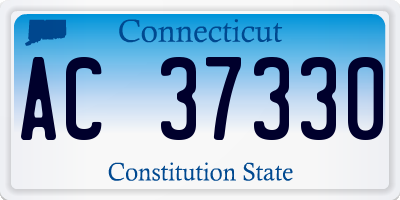 CT license plate AC37330