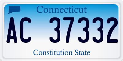 CT license plate AC37332