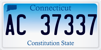 CT license plate AC37337