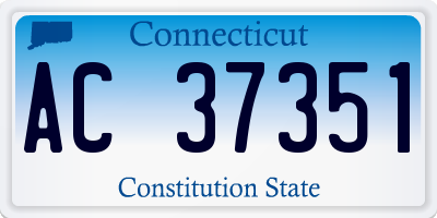 CT license plate AC37351
