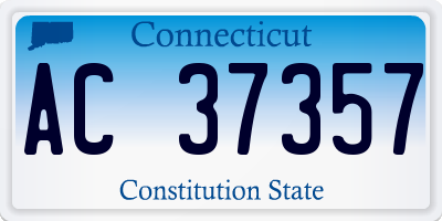 CT license plate AC37357