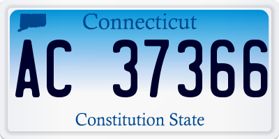 CT license plate AC37366