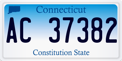 CT license plate AC37382