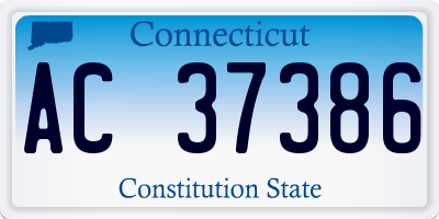 CT license plate AC37386