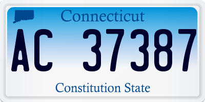 CT license plate AC37387