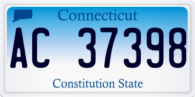 CT license plate AC37398