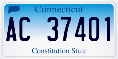 CT license plate AC37401