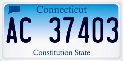 CT license plate AC37403