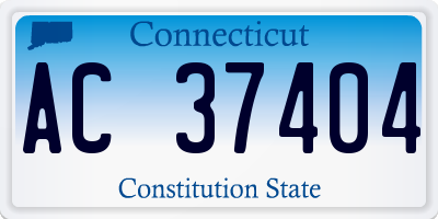 CT license plate AC37404