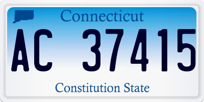 CT license plate AC37415