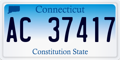 CT license plate AC37417